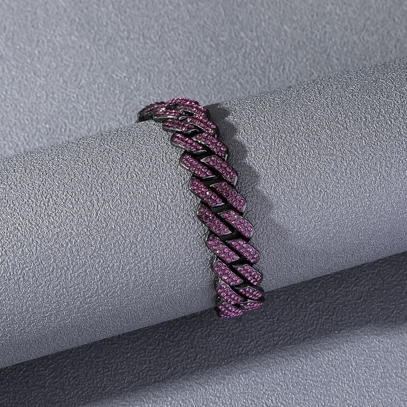 Collana cubana a forma di diamante hip hop, collana con catena a clavicola esagerata e dominante alla moda, accessori da uomo_voghion.com