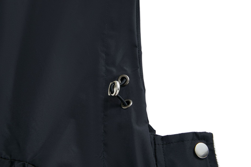 Trench casual da donna K Long con cappuccio, impermeabile, tinta unita con fodera a righe, cappotto dritto._voghion.com
