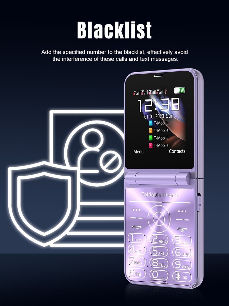 Four card mobile phone foldable flip phone for elderly phones Flip phone buttons 2G phone_voghion.com
