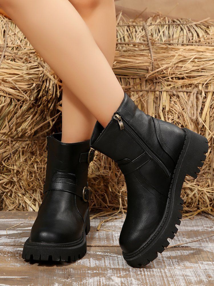 Vintage Martin boots women's new autumn and winter explosive motorcycle boots single boot snow boots_voghion.com