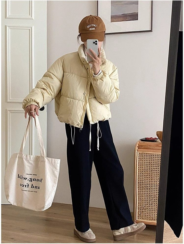 Nuovo piumino invernale da donna 2025, cappotto corto, capospalla in cotone per studenti in stile coreano, piccolo piumino_voghion.com