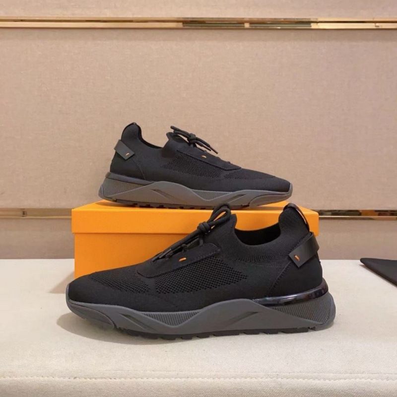 New Santoni FLYKNI Breathable Casual Fashion Versatile Sneakers Dad Men's Shoes_voghion.com