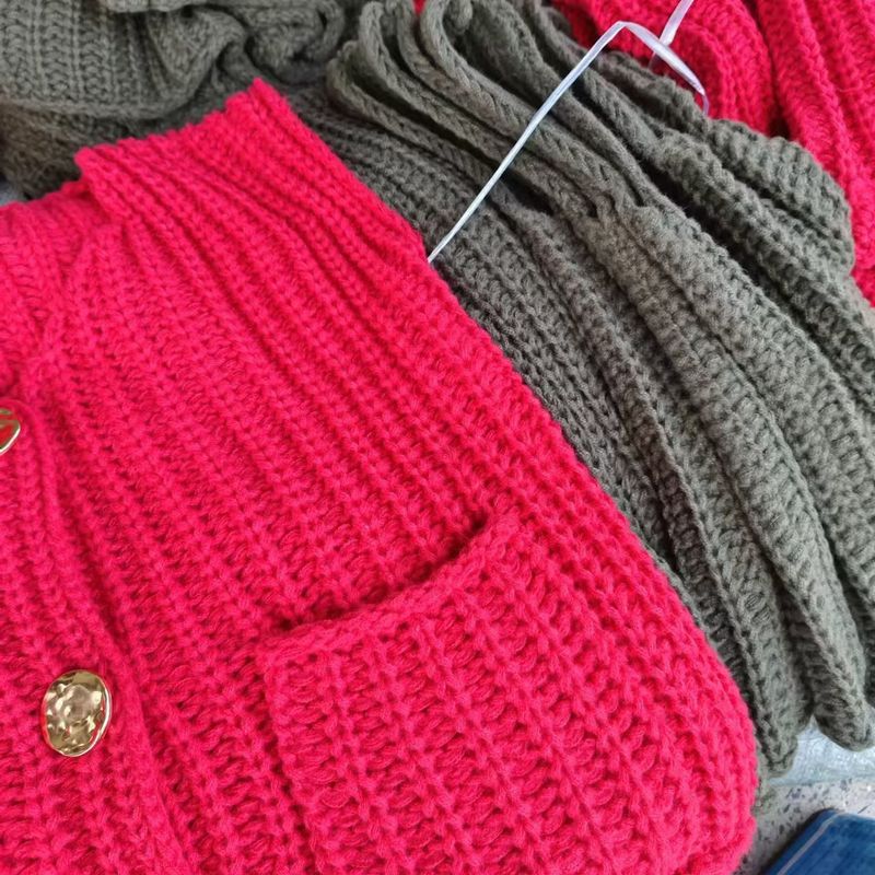 Roupas femininas outono 2024 anúncio inverno novo produto V-eck bolso três botões sem mangas cardiga kitted colete para_voghion.com