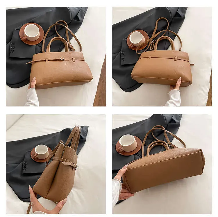 Summer New Niche Design Simple Commuter Large Capacity Handheld Briefcase Single Shoulder Crossbody Bag_voghion.com