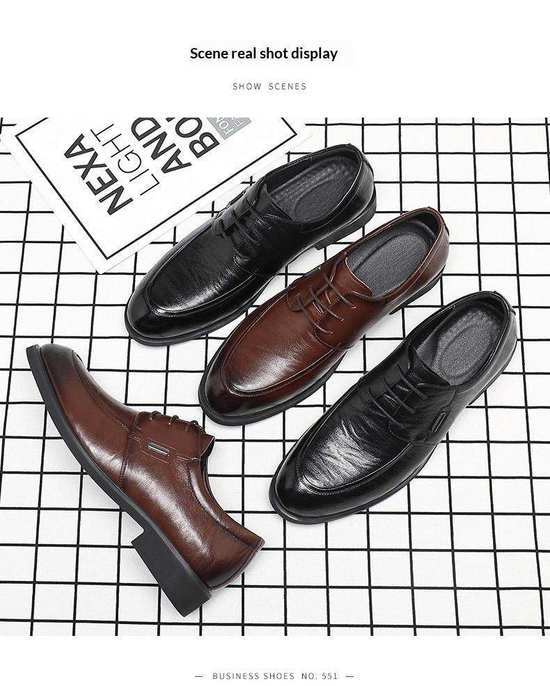 Scarpe da uomo WalkPrime in pelle Derby stile britannico, da sposo, da matrimonio, autunnali, basse, formali, da lavoro, in un unico pezzo, dropshipping_voghion.com