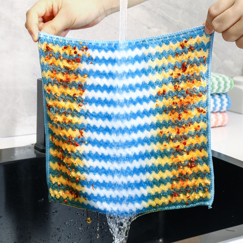 5 Stück/10 Stück Küchengeschirrspültuch, superfeine Faser, wasserabsorbierendes Reinigungstuch, Mehrzweck-Reinigungswerkzeuge für den Haushalt_voghion.com