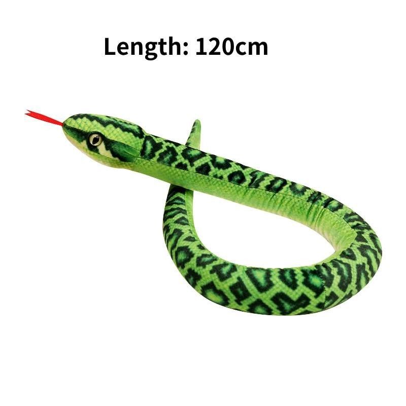 Large Plush Snake Realistic Toy For Kids Soft And Cuddly 120cm Pp Cotton Animal Stuffed_voghion.com