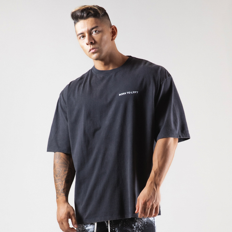 Muscle Fitness New Brother Sports Men's T-shirt Spring/Summer New Round Neck Cotton Casual Running Short Sleeve T-shirt_voghion.com