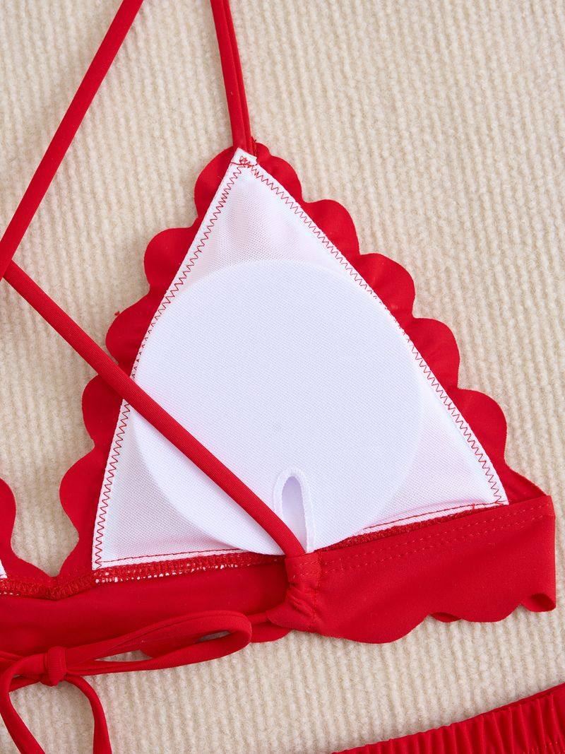 Women's Clothing New Three Piece Swimsuit Tether Sexy Beach Split Bikini Swimsuit_voghion.com