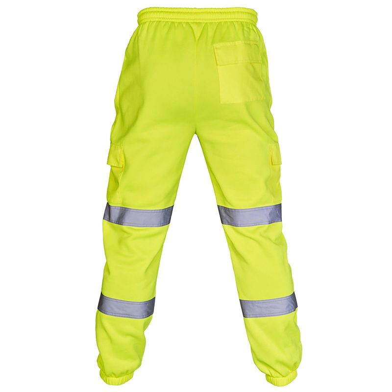 Pantalones informales de forro polar reflectante para hombre, uniforme sanitario a rayas, pantalones de seguridad para el trabajo de alta visibilidad_voghion.com