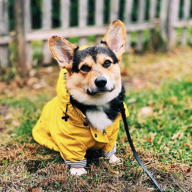 Ins Capa de chuva à prova de vento, casaco britânico grosso para cães, roupa para animais de estimação da moda_voghion.com
