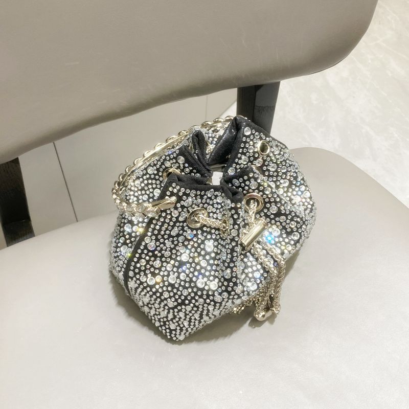 Damentaschen, Handtaschen, Diamant-Kristall-Beuteltaschen, Damentaschen mit Metallring, Damentaschen in Vulkansteinfarbe, Sprühfarbe_voghion.com