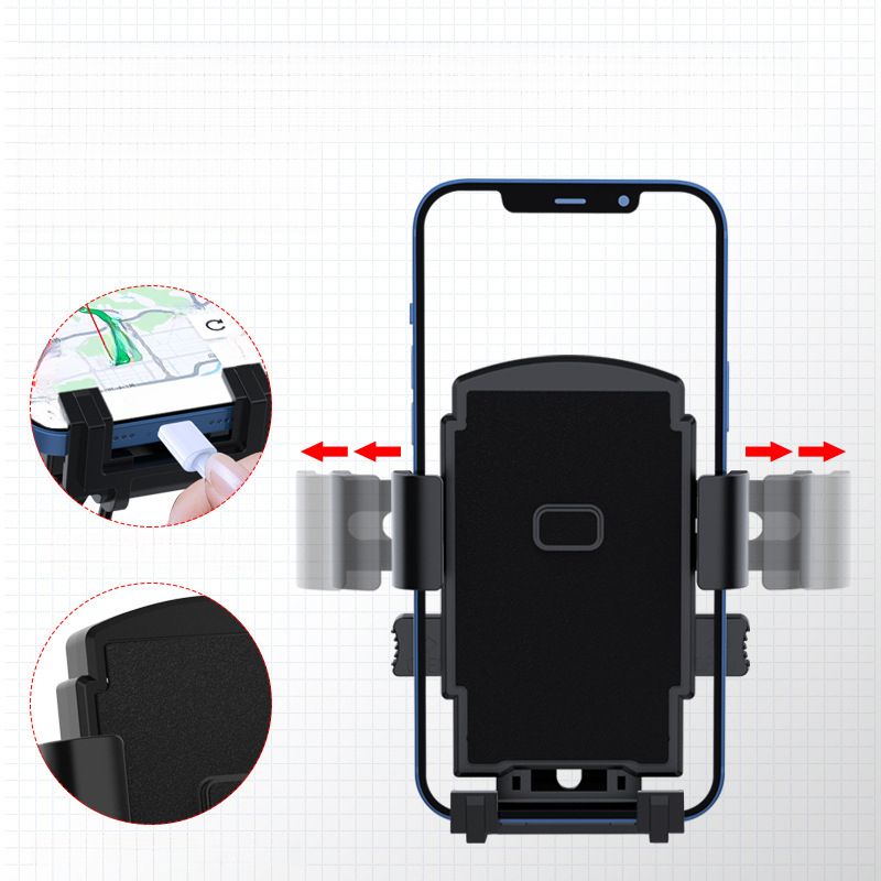 Support de téléphone pour moto, navigation pour vélo de montagne, absorption des chocs, anti-secousses, rotation à 360°_voghion.com
