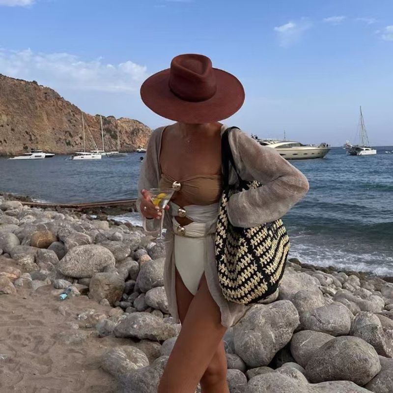2025 commerce extérieur européen et américain nouvelle jupe bikini maillot de bain couleur unie épissage une pièce maillot de bain femme_voghion.com
