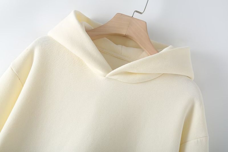Damenbekleidung Herbst Mehrfarbig All Match Kapuzenpullover Langarm Sweatshirt Weites Bein Freizeithose_voghion.com
