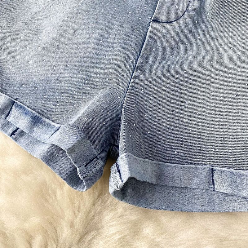 Kadın Giyim güzel küçük kıyafetler kadın kot pantolon moda sıcak elmas yüksek bel ince kolsuz tüp üst tulum_voghion.com