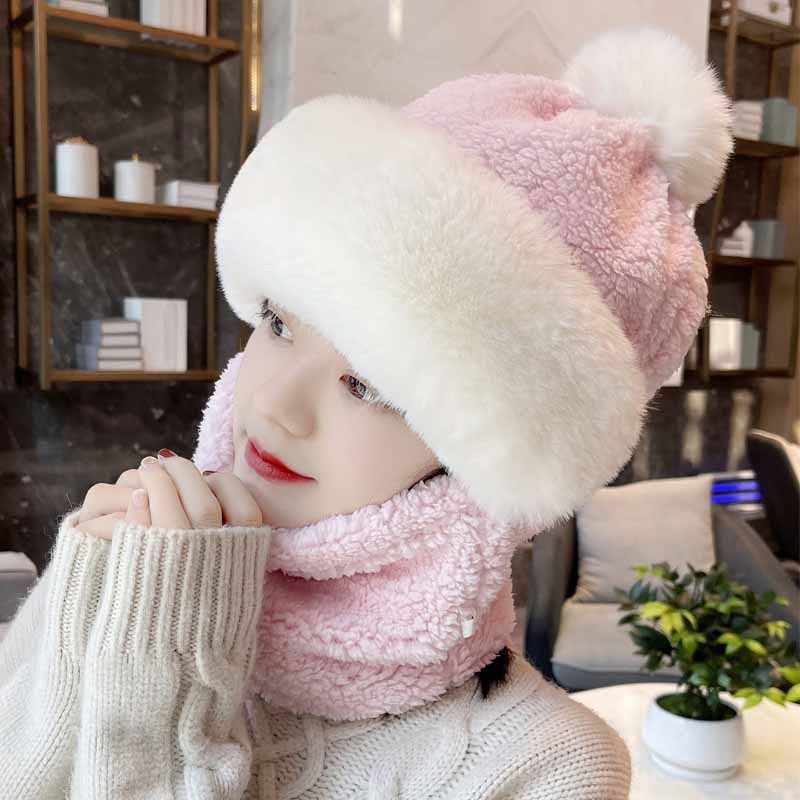 Maschera integrale da ciclismo invernale da donna LazyZoom, scaldacollo antivento, foderato in pile, protezione per le orecchie, fascia per la testa, cappello caldo integrato_voghion.com