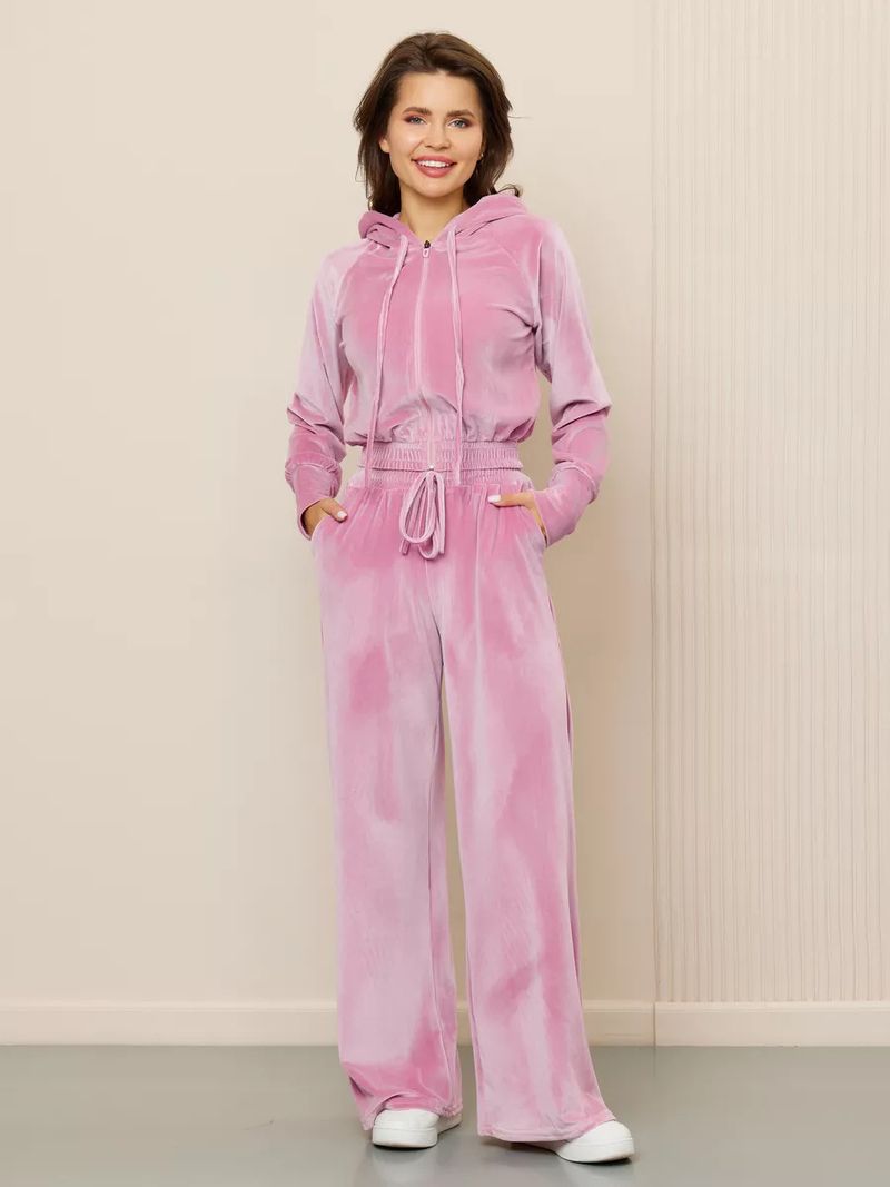 Women's Casual Zip-Up Hoodie & Drawstring Pants Set - Soft Silver Fox Fleece, Streetwear Outfit, Comfortable Loungewear_voghion.com