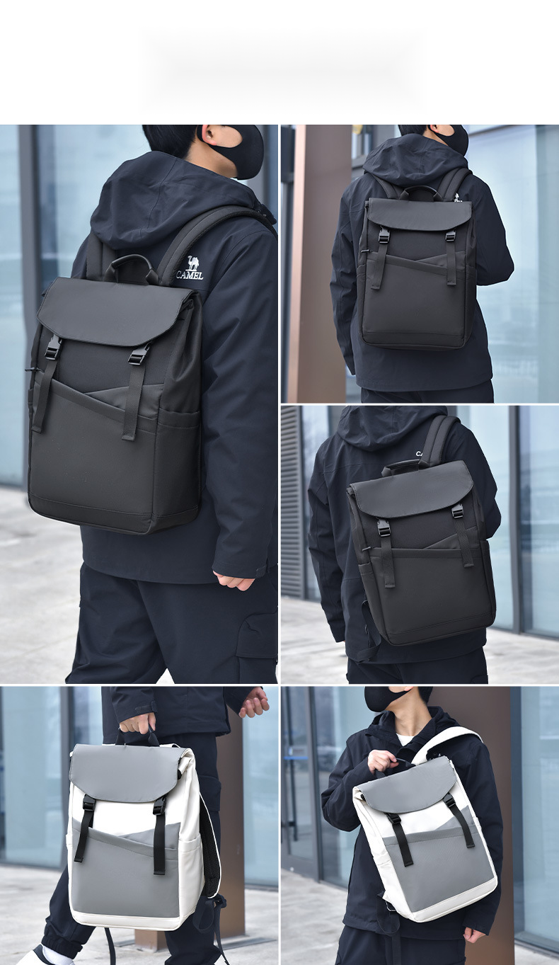 Fashionable new computer bag, double shoulder bag, laptop backpack, student backpack, lightweight travel_voghion.com