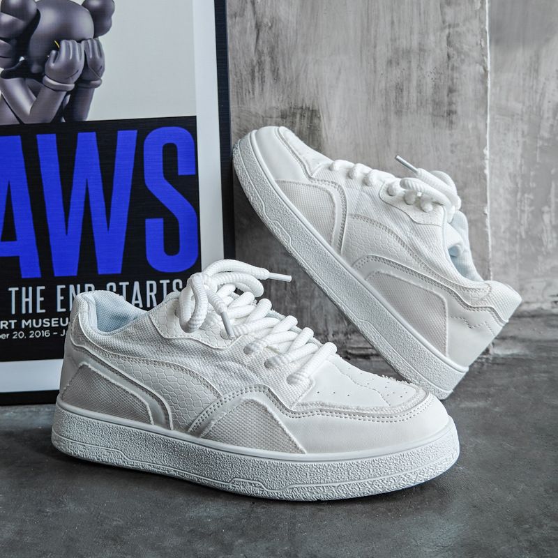 Scarpe sportive basse, versatili, casual, da uomo, autunnali, con suola spessa, per studenti, con aumento di altezza, nere, suola morbida_voghion.com