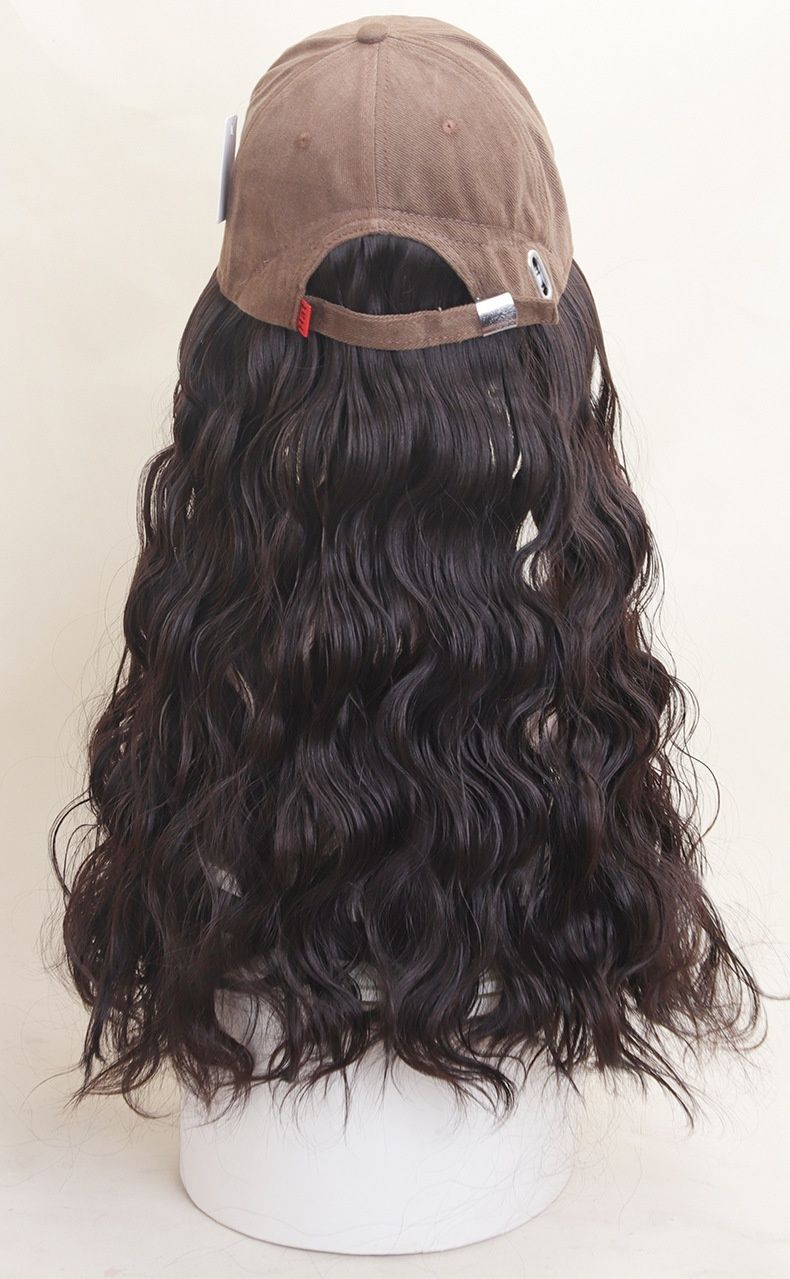 Cappello Parrucca Integrato Aggiornamento Simulazione Capelli Alla Moda Pigro Lana Rotolo Berretto da Baseball Tesa Ingrandita Berretto a Becco d'Anatra Parrucca_voghion.com