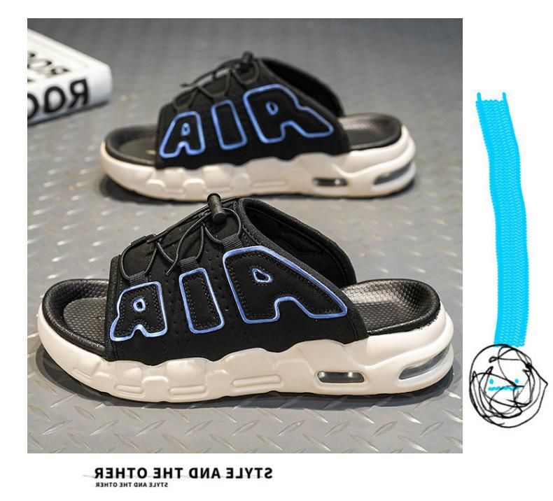 Slippers Men's Summer Trendy Brand Go Out Non-slip And Step On Shit Feeling Men's Sports Air Cushion Thick Bottom Increases_voghion.com