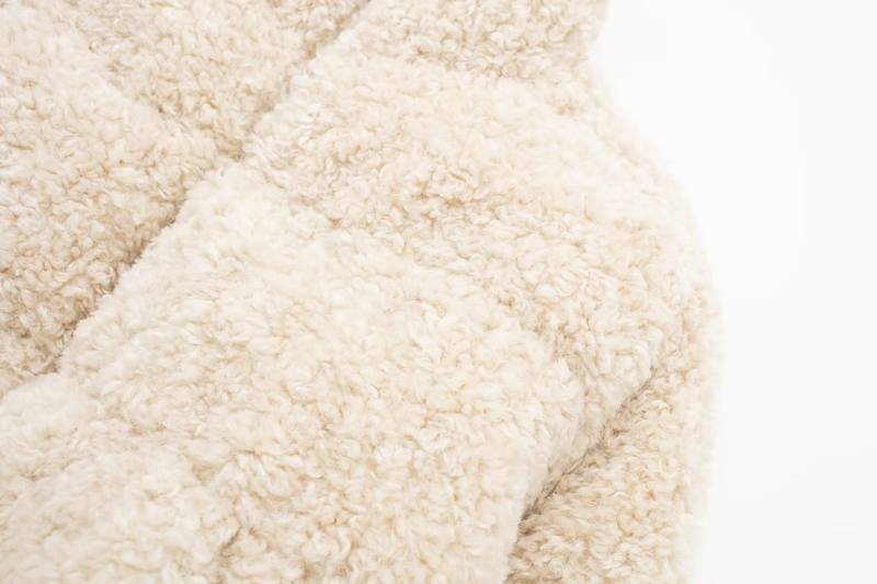 Women's fleece short slim-fit padded jacket jacket_voghion.com