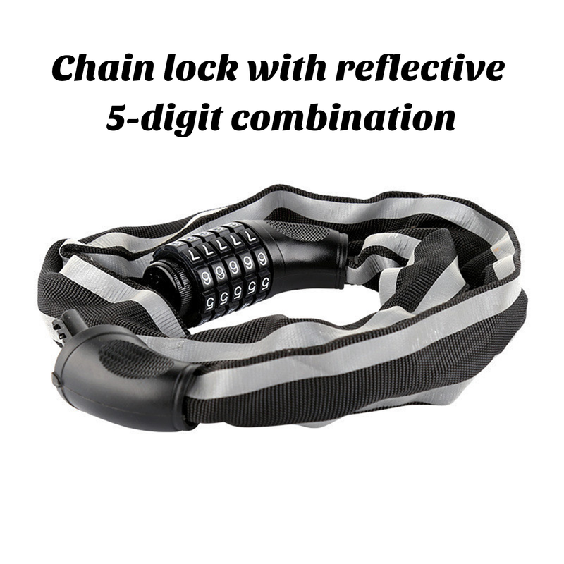 Bloqueio de corrente de bicicleta SportLife com chave de alta segurança anti-roubo impermeável resistente a cisalhamento universal motocicleta scooter bloqueio de corrente_voghion.com