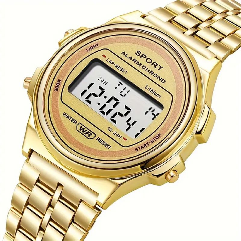 LED WR F91W Stalen Band A159 Nieuw Rond Mode Multifunctioneel Elektronisch Horloge_voghion.com