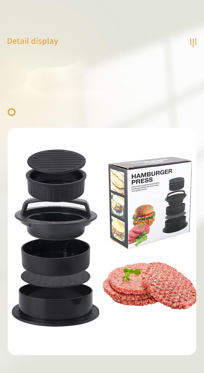 Stampo per hamburger rotondo ispessito, manuale per la casa, utensile da cucina_voghion.com