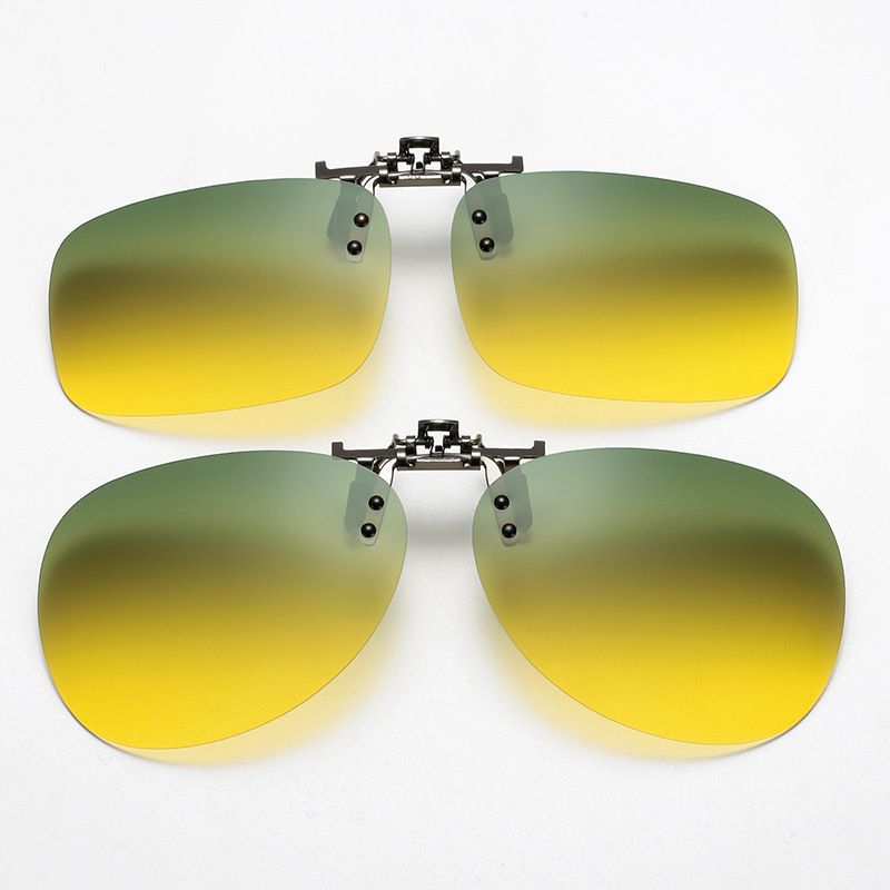 Quadratische polarisierte Clip-On-Metall-Klapp-Ultraleicht-Sonnenbrillen für Fahrer und Angler_voghion.com