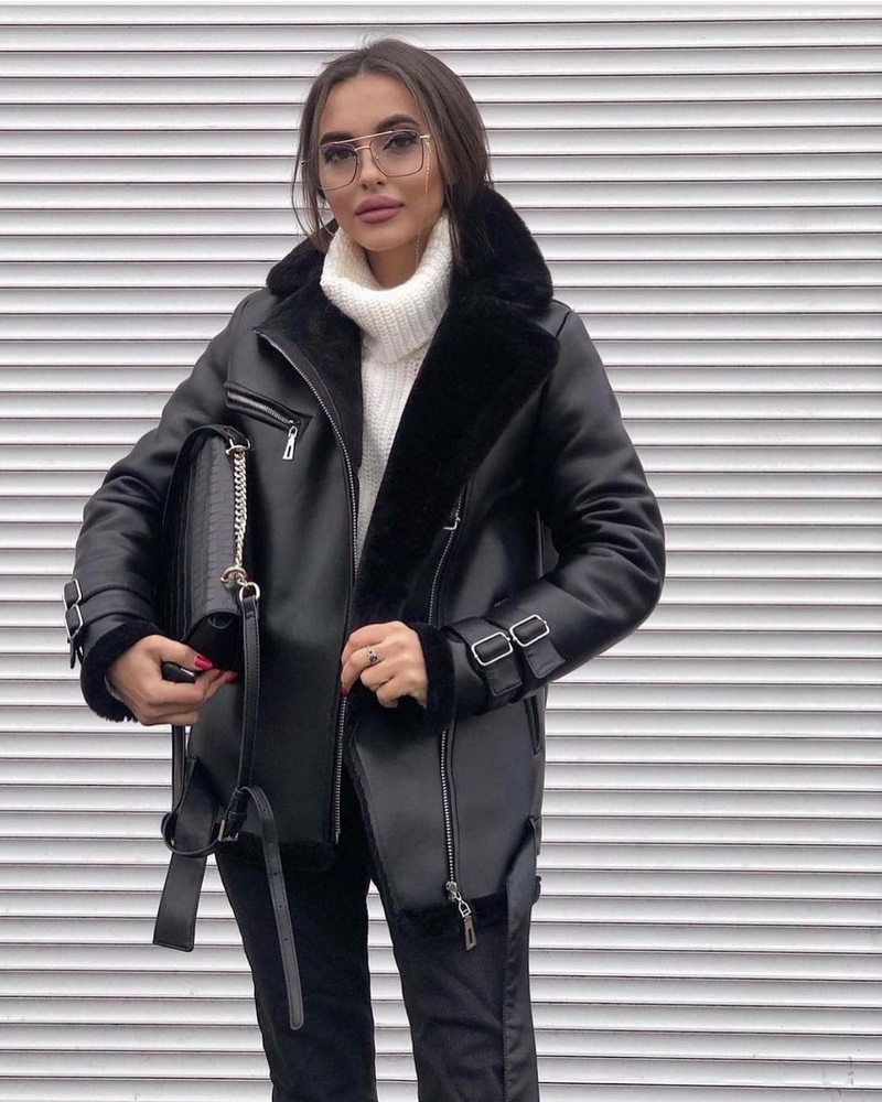 Women suede lapel zipper cardigan fashion women long sleeve solid color coat women_voghion.com