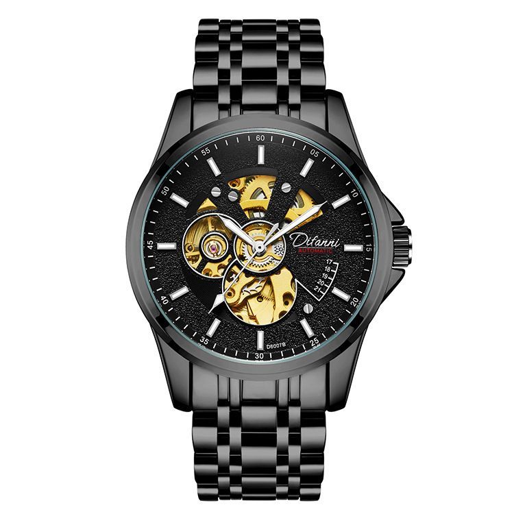 Mechanical Fully Automatic Fashion Hipster Luxury Steel Belt Watch_voghion.com