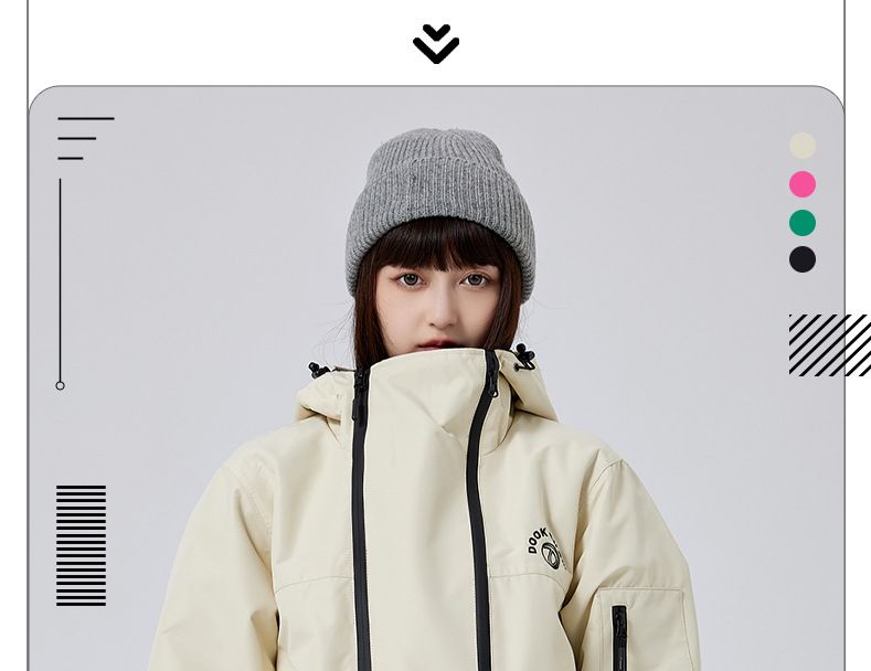 Veste de ski unisexe imperméable – Manteau d'hiver coupe-vent et isolant pour hommes et femmes, veste de snowboard légère et résistante_voghion.com