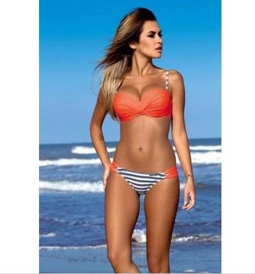 Ženska oblačila Novi razcepljeni bikini kopalke v barvi sladkarij_voghion.com