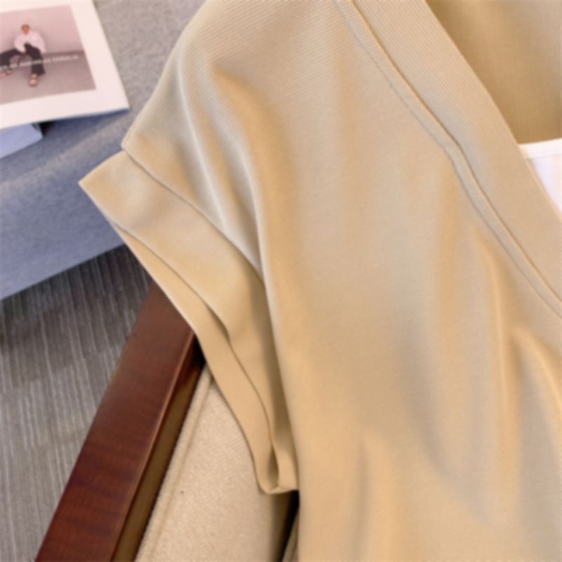 Moteriški drabužiai laisvalaikio viršutiniai drabužiai ir šortai, dviejų dalių kostiumai, dideli dydžiai, stori MM, laisvi, liekninantys, mėsą dengiantys sportiniai kostiumai moterims_voghion.com