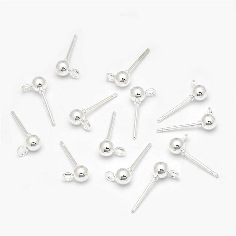 Orecchini Jin Kang Nai Xin, perline, 3/4/5 mm, anello 1,5 mm, 50 pezzi_voghion.com