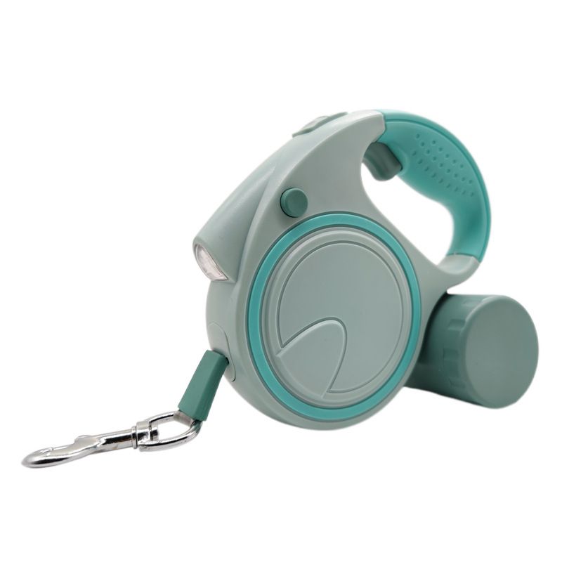 Hot-Selling Pet Retractable With Trash Bag Holder And Flashlight Dog Leash_voghion.com