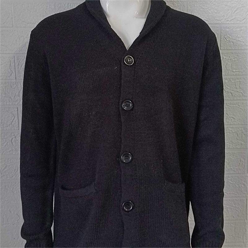 Herrenbekleidung Neuer Herbst- und Winterpullover Einfarbig Langarm Strickjacke Mantel Pullover_voghion.com