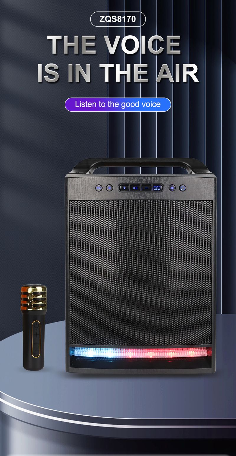 ZQS8170 Square Dance Audio Bluetooth Lautsprecher K Singer Lift Tragbares Mikrofon_voghion.com