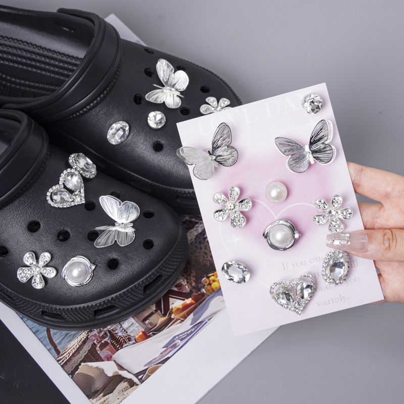 Accessoires de chaussures trouées, accessoires de boucle de chaussure DIY, accessoires en métal haut de gamme, démontage de carte de boucle de chaussure_voghion.com