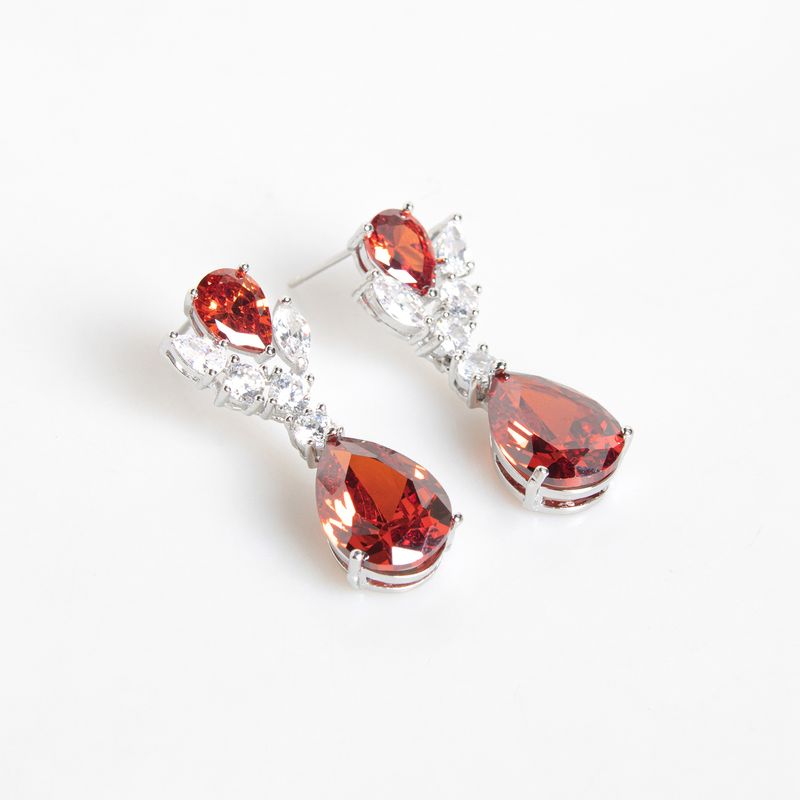 Collana con nappa elegante e luminosa, orecchini pendenti in stile europeo e americano, set di lusso, kit di gioielli con esplosioni transfrontaliere_voghion.com
