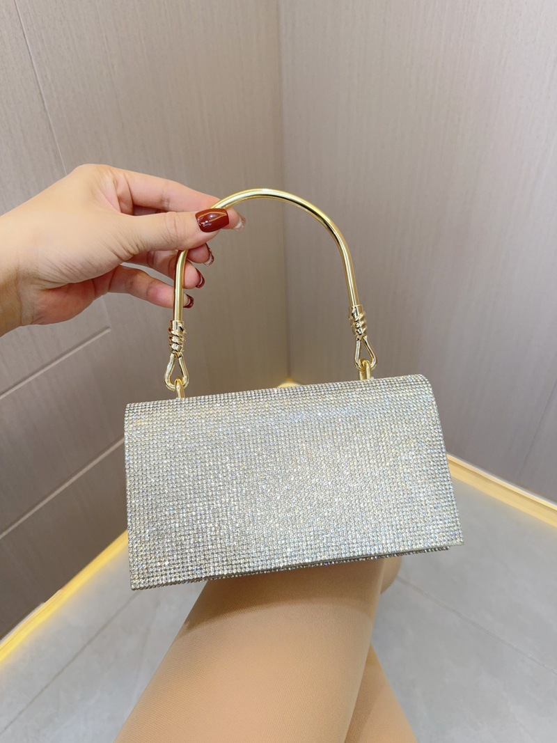 Nouveau Mariage à main, Banquet et robe de soirée sac de Banquet en diamant argenté_voghion.com