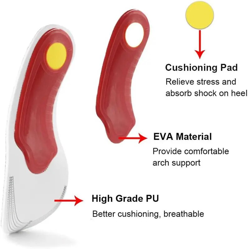 Orthopedic Insoles for Flat Foot Orthotics Gel shoes sole Insert Arch Support Pad For Plantar fasciitis Feet Care man_voghion.com