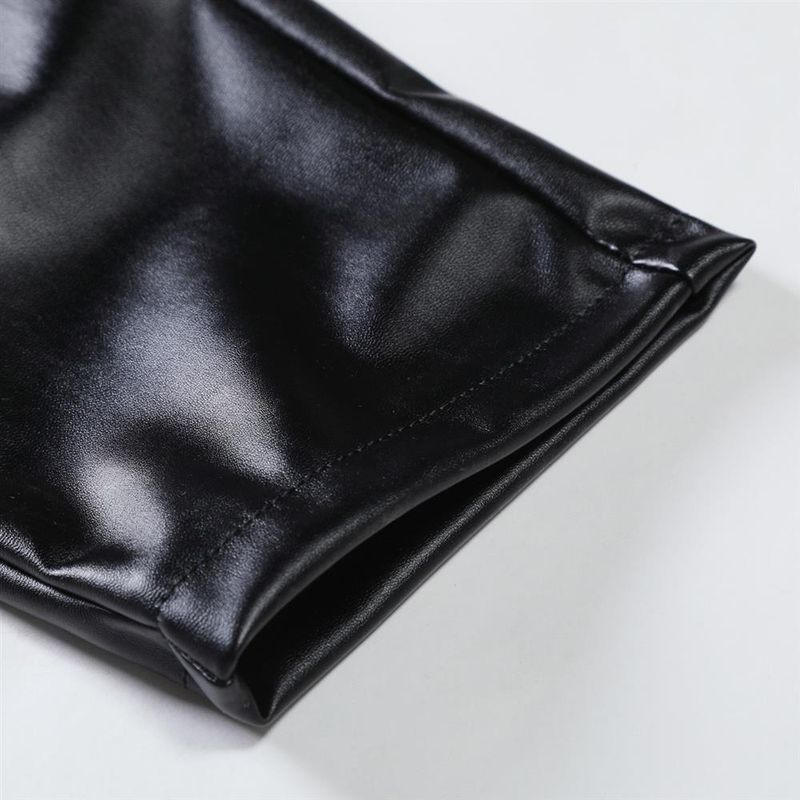 Pánské oblečení kožené kalhoty velké velikosti úzké pánské kalhoty mládežnická móda ležérní kožené kalhoty_voghion.com