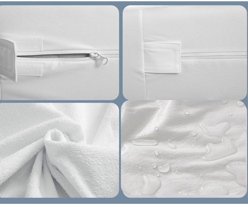 Wasserdichter Matratzenbezug mit 6-seitigem Reißverschluss – Hochwertiger Baumwollfrotteebezug mit staubdichtem und hypoallergenem Schutz_voghion.com