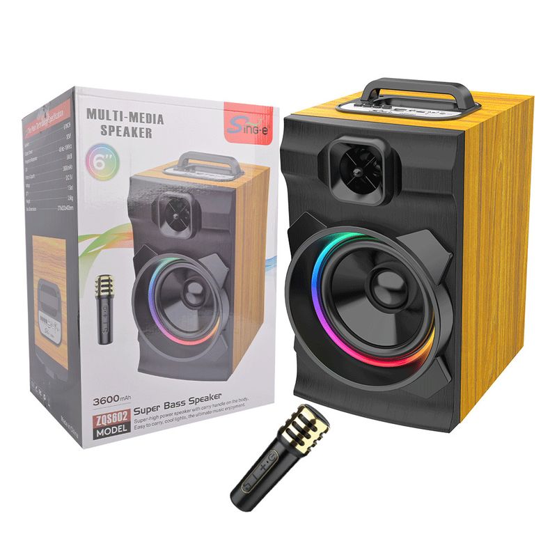 ZQS602 stalinis karaoke „Bluetooth“ garsiakalbis, lauko belaidis nešiojamas garsas_voghion.com