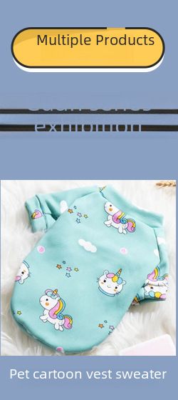 Cross-border pet sweater autumn and winter fleece printed sweater cat clothing dog clothes pet sweater wholesale_voghion.com