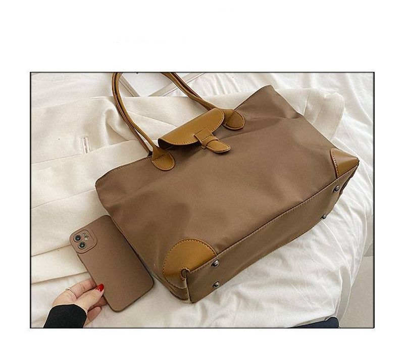 Nuevas tendencias modische einfache Damenhandtasche lässige einfarbige Umhängetasche_voghion.com