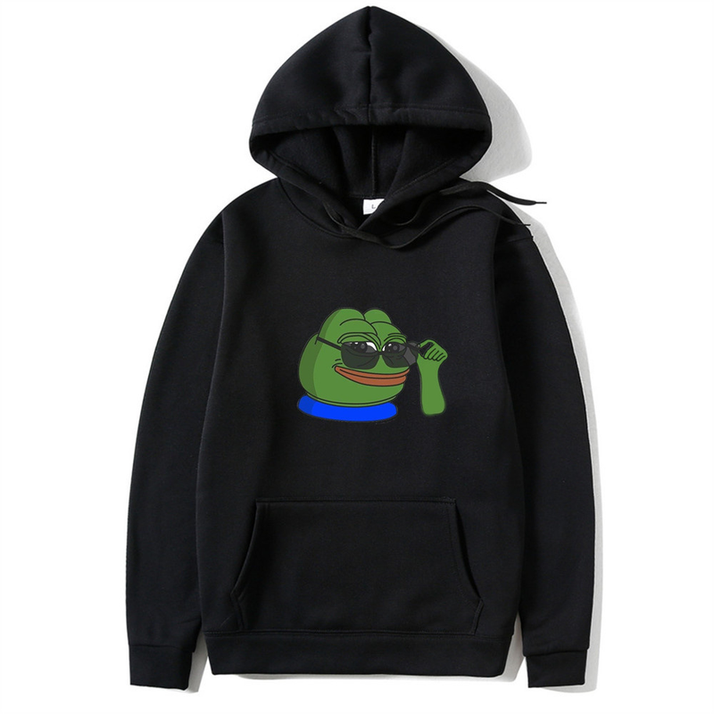 Neuer Freizeitmode-Persönlichkeits-Froschpullover-Kapuzenpullover für Männer und Frauen mit Plüsch-Kapuzenpullover Lustig_voghion.com